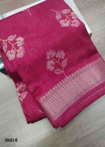 Narmada -09251-B  Pink Color Trendy Synthetic Cotton Saree CM1476616 (RR5B)