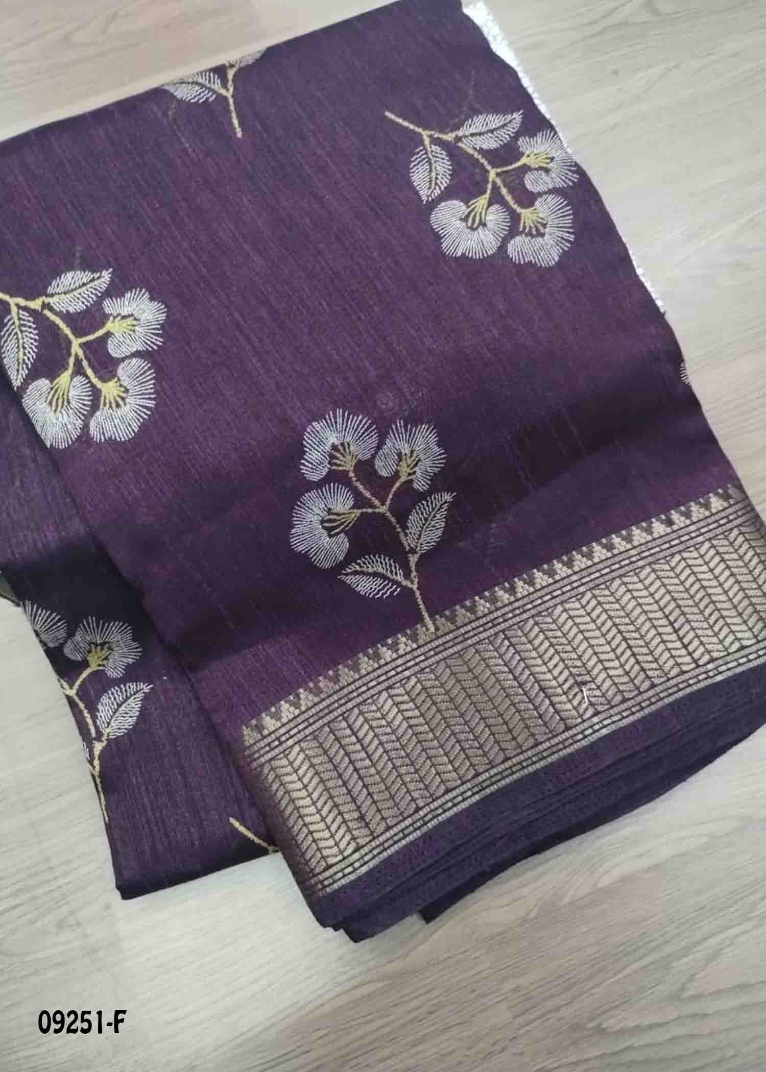 Narmada -09251-F Purple Color Trendy Synthetic Cotton Saree CM1476616 (RR5B)