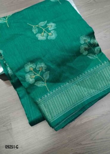 Narmada -09251-G  Cyan Color Trendy Synthetic Cotton Saree CM1476616 (RR5B)