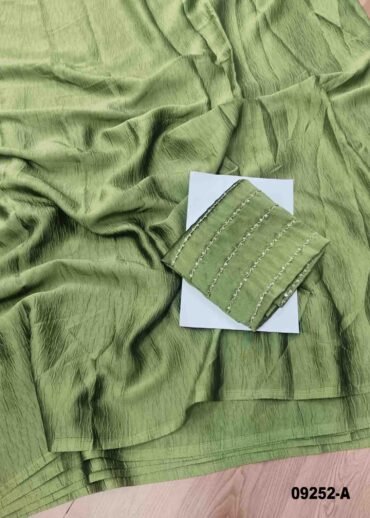 Gowthami -09252-A  Green Color Elagance Rangoli Crush Saree CM1454875 (LR4C)