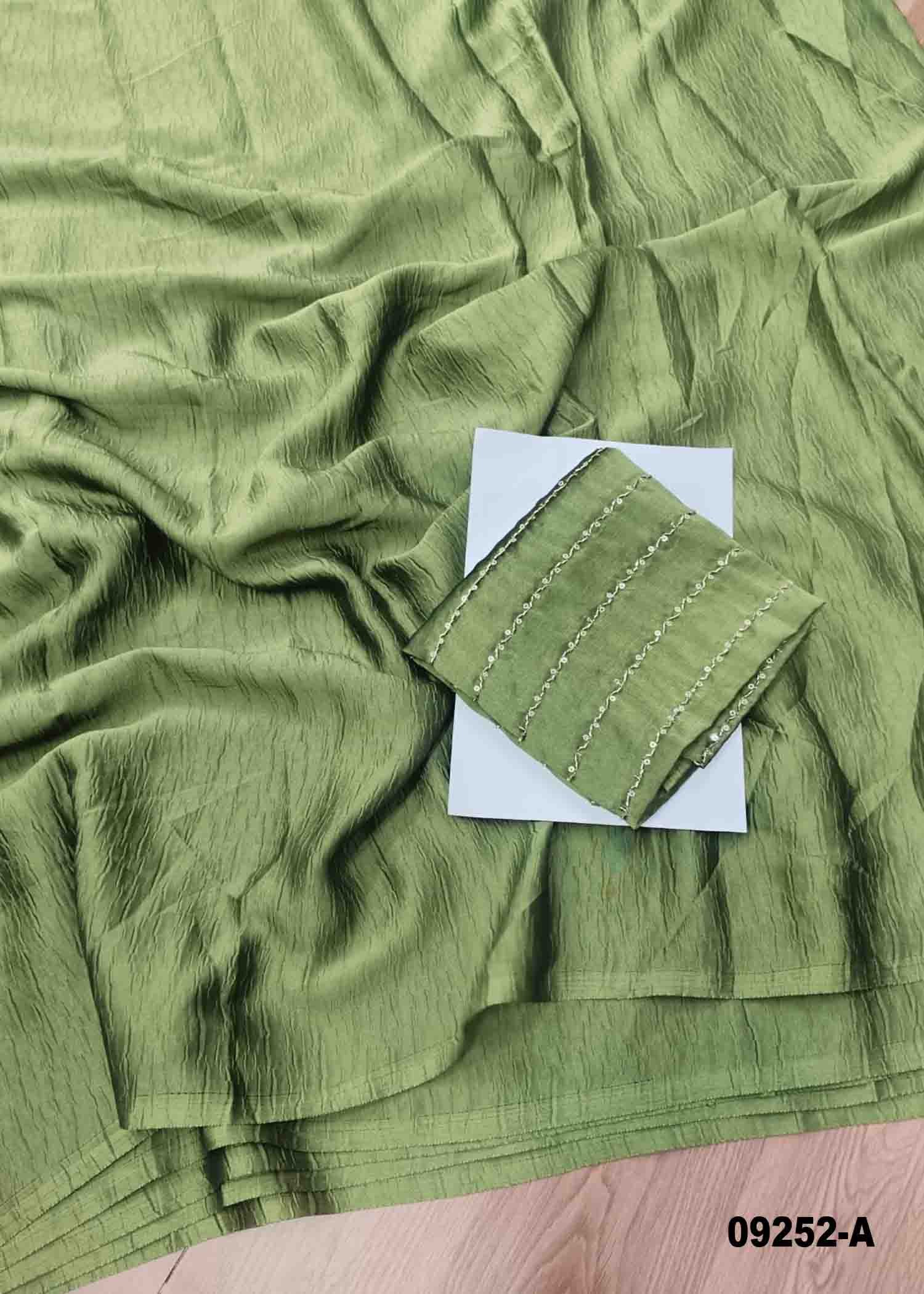 Gowthami -09252-A Green Color Elagance Rangoli Crush Saree CM1454875 (LR4C)