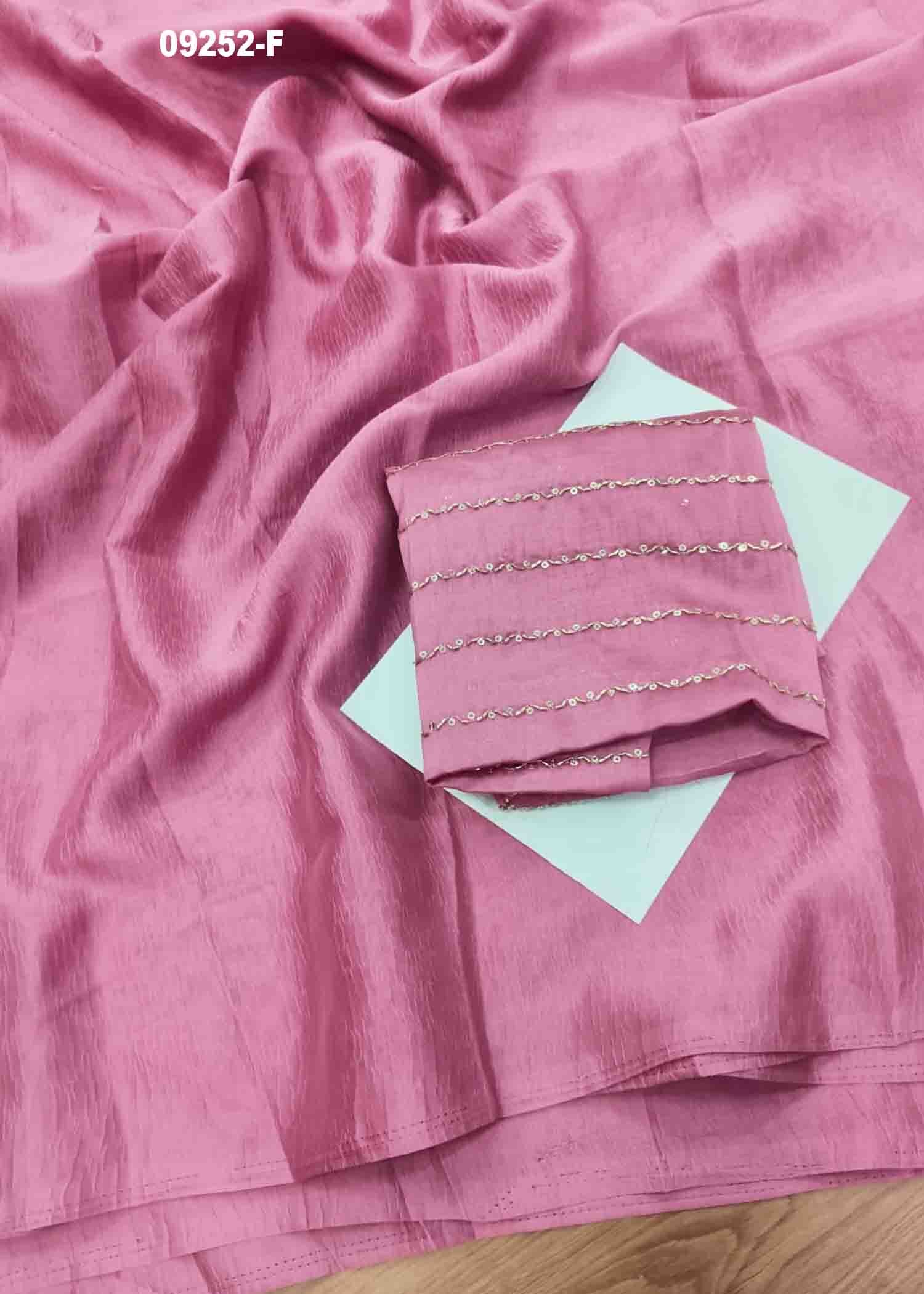 Gowthami -09252-F OnionPink Color Elagance Rangoli Crush Saree CM1454875 (LR4C)