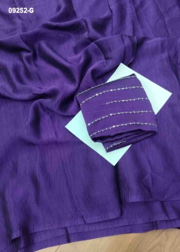 Gowthami -09252-G  Violet  Color Elagance Rangoli Crush Saree CM1454875 (LR4C)
