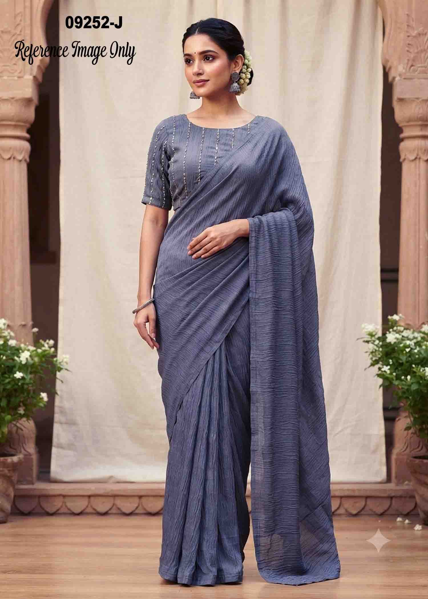 Gowthami -09252-J Dustypurple Color Elagance Rangoli Crush Saree CM1454875 (LR4C)