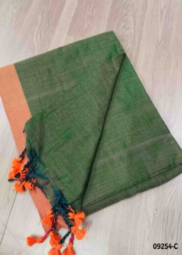 Srinika -09254-C  ArmyGreen Color Excellent Handloom Cotton Saree CM1460616 (RR2D)