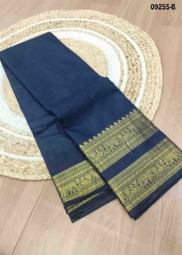 Tharagai -09255-B  NavyBlue Color Elagance Semi - Kalyani Cotton Saree CM1455906 (RR2D)