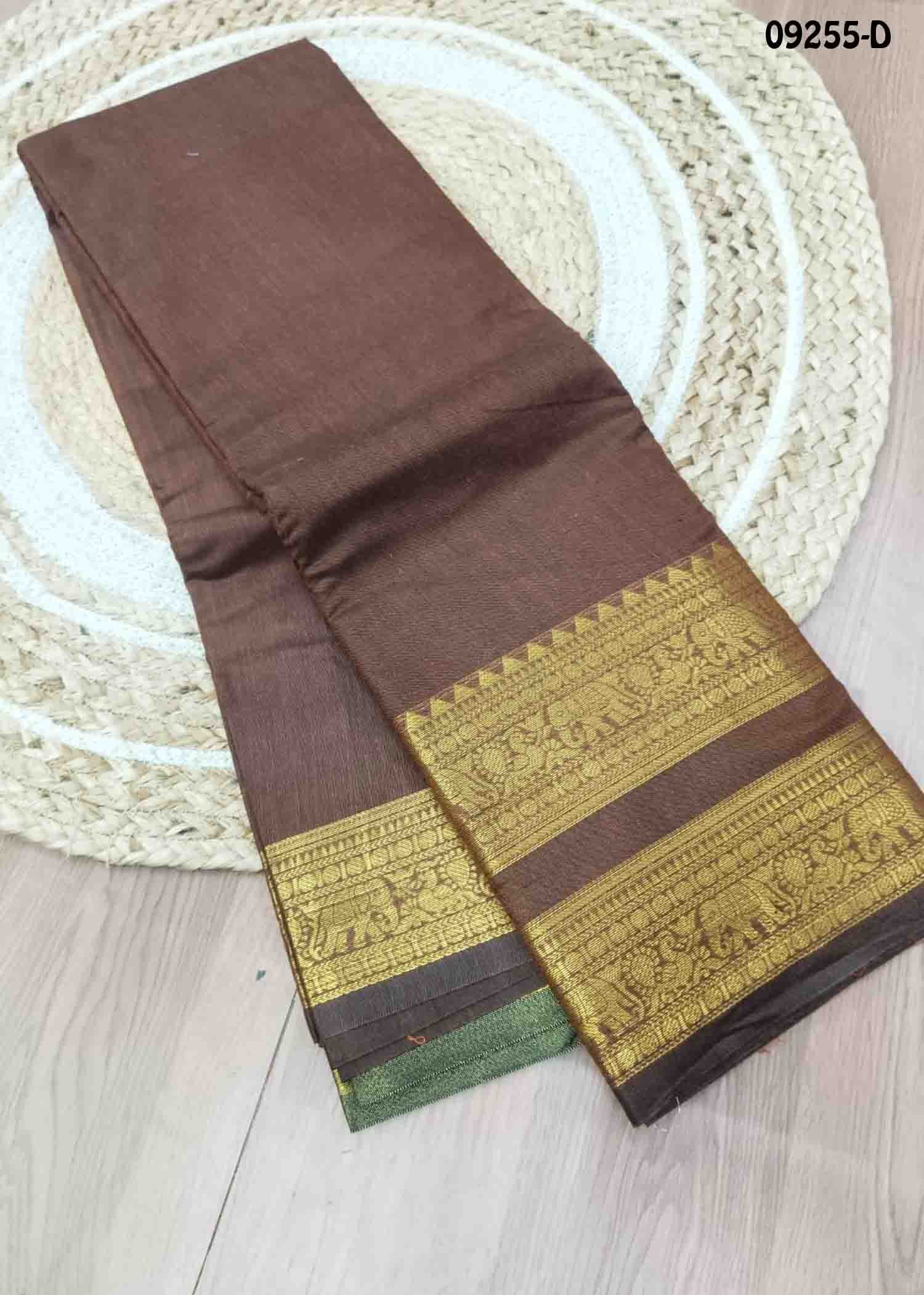 Tharagai -09255-D LightBrown Color Elagance Semi - Kalyani Cotton Saree CM1455906 (RR2D)
