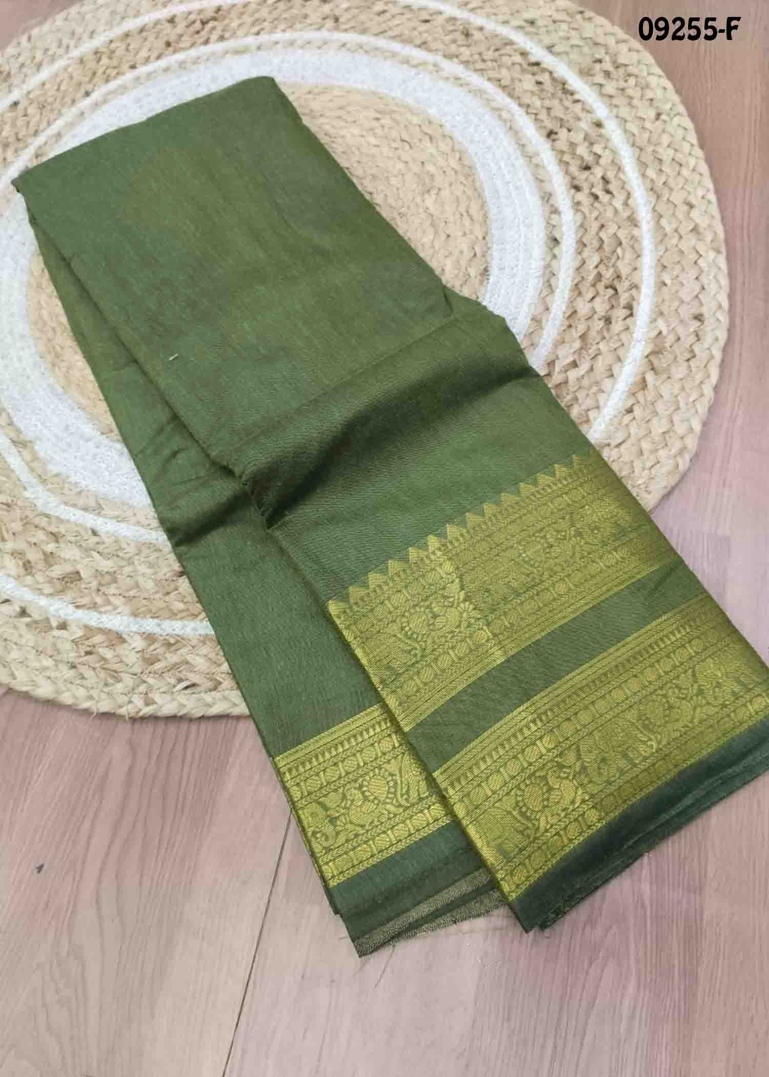 Tharagai -09255-F Green Color Elagance Semi - Kalyani Cotton Saree CM1455906 (RR2D)
