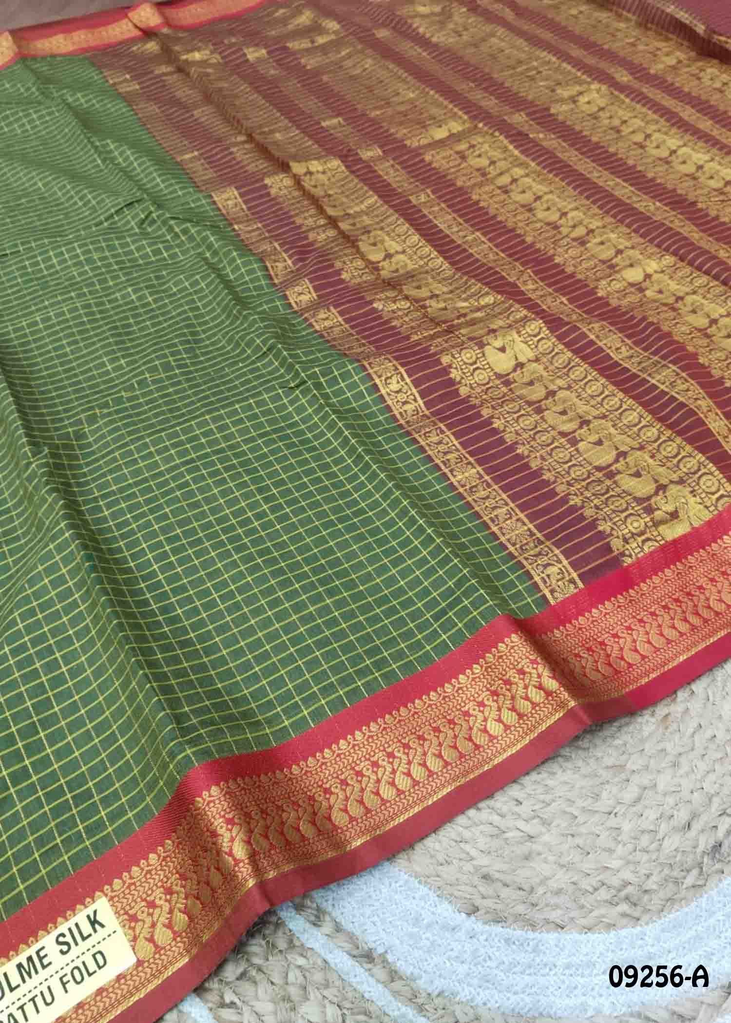 Tamarai -09256-A OliveGreen Color Excellent Cora-Silk Saree CM1456276 (RR2D)