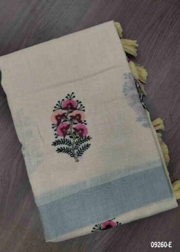 Bhavana -09260-E  LightOrange Color Trendy Linen Cotton Saree CM1476418 (RR1D)