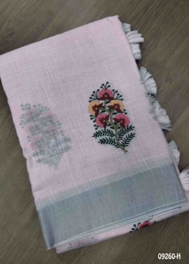 Bhavana -09260-H  Pink Color Trendy Linen Cotton Saree CM1476418 (RR1D)