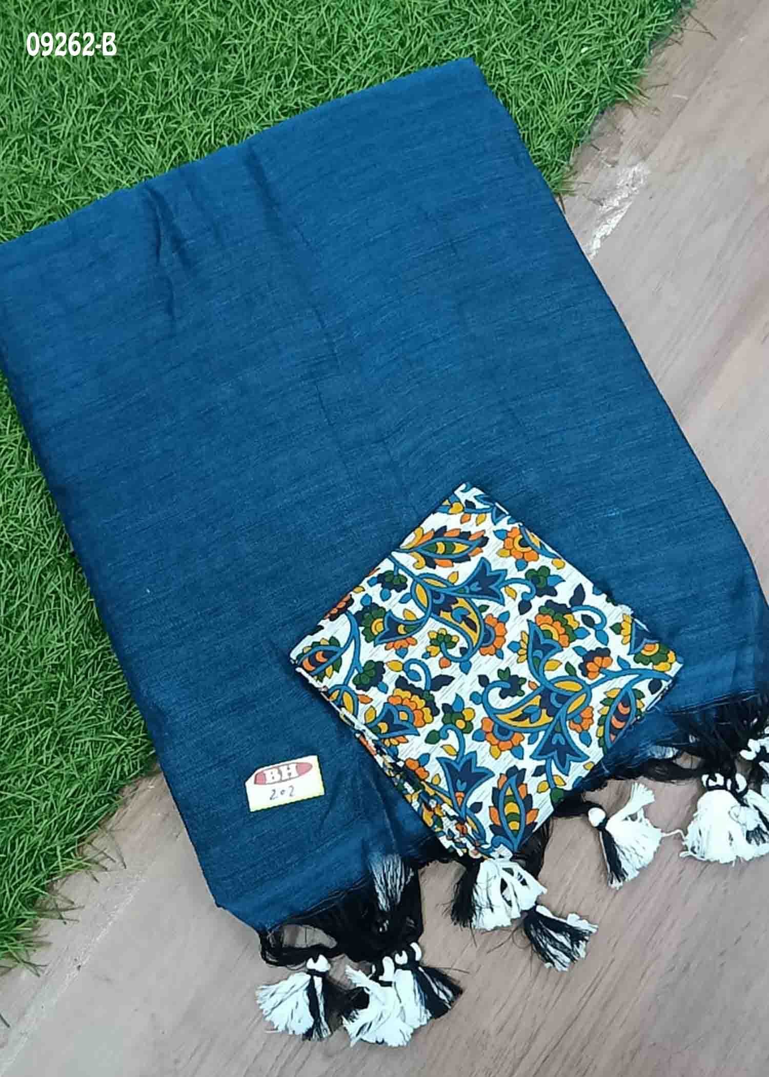 Thiyasri -09262-B ImperialBlue Color Trendy Handloom Cotton Saree CM1430152 (RR3C)