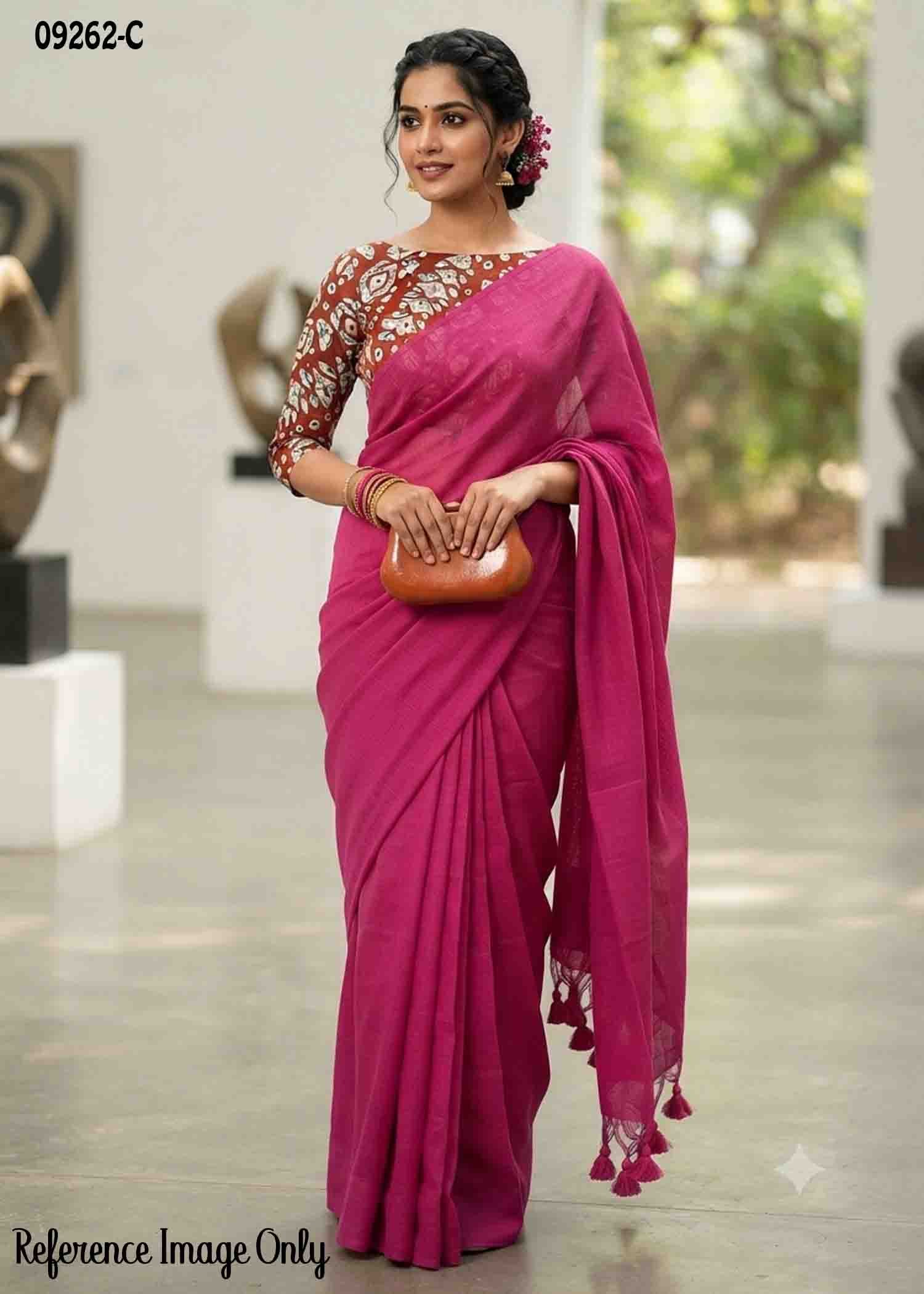 Thiyasri -09262-C Pink Color Trendy Handloom Cotton Saree CM1430152 (RR3C)
