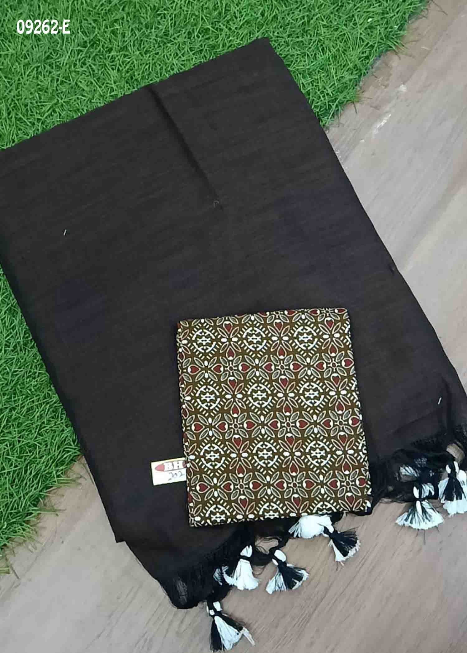 Thiyasri -09262-E Brown Color Trendy Handloom Cotton Saree CM1430152 (RR3C)