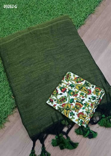 Thiyasri -09262-G  Green Color Trendy Handloom Cotton Saree CM1430152 (RR3C)