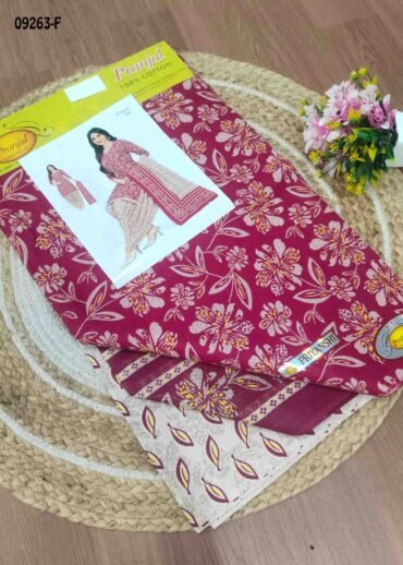 Pranjul Salwar- 09263-F  Pink Color Pure Cotton Salwar Material CM14663567 (RR5D)