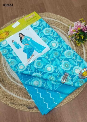 Pranjul Salwar- 09263-J  SkyBlue Color Pure Cotton Salwar Material CM14663567 (RR5D)