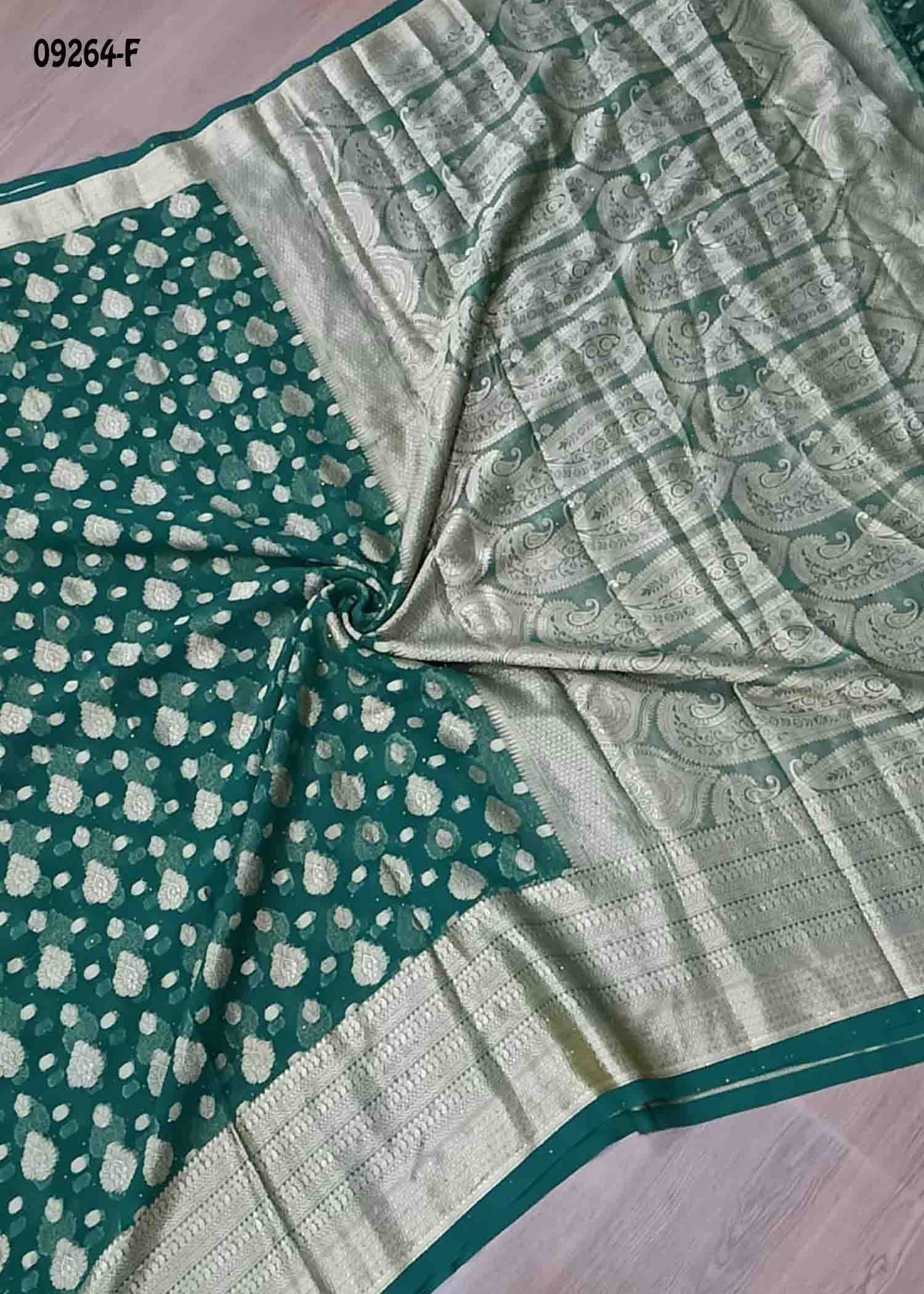 Yashika -09264-F Green Color Excellent Georgette Saree CM1459171 (RR3B)