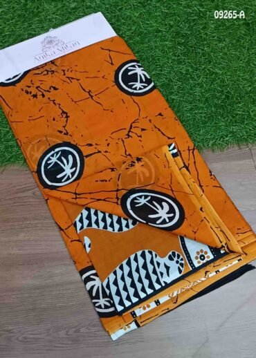 Vaishnavi -09265-A Orange Color Mul Mul Cotton Saree CM1459201 (RR3D)