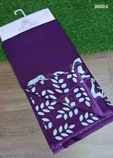 Vaishnavi -09265-G  Purple Color Mul Mul Cotton Saree CM1459201 (RR3D)