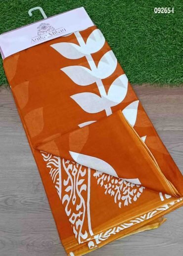 Vaishnavi -09265-I  Orange Color Mul Mul Cotton Saree CM1459201 (RR3D)