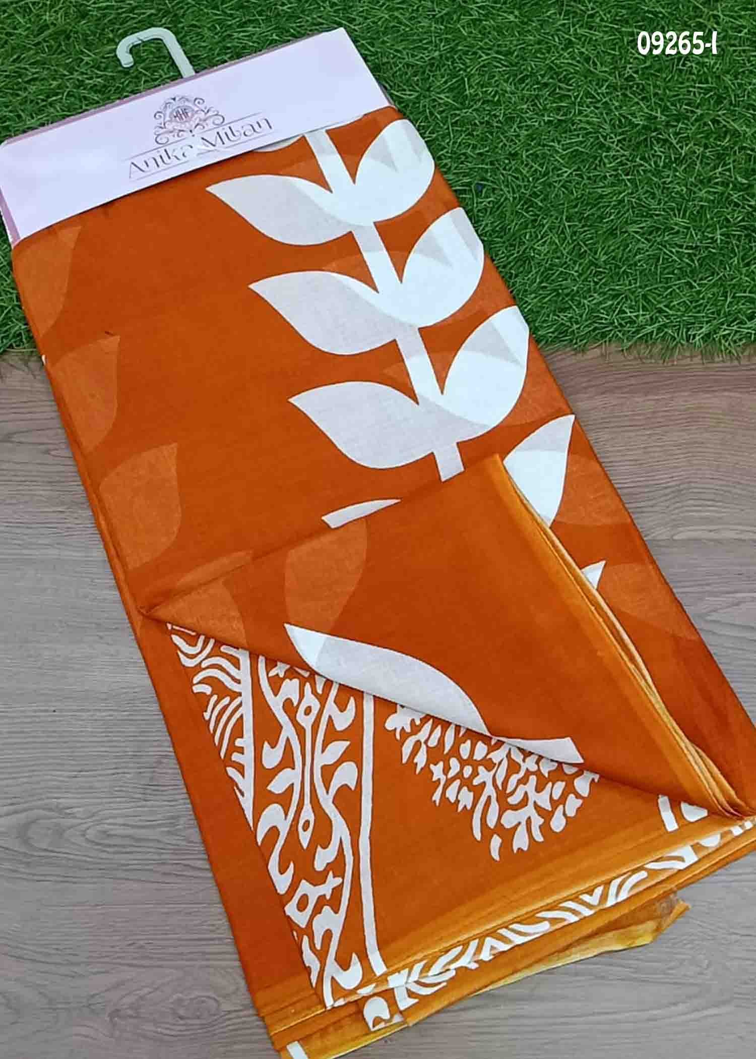 Vaishnavi -09265-I Orange Color Mul Mul Cotton Saree CM1459201 (RR3D)