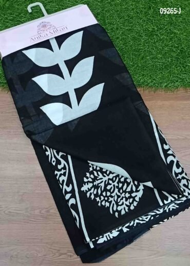 Vaishnavi -09265-J  Black Color Mul Mul Cotton Saree CM1459201 (RR3D)