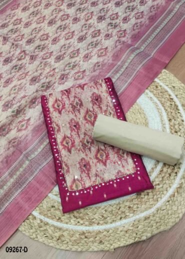 Shalini- 09267-D  Magenta Color Chanderi Salwar Material CM1472586 (RR5D)