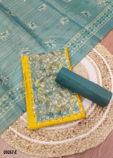 Shalini- 09267-E  Yellow Color Chanderi Salwar Material CM1472586 (RR5D)