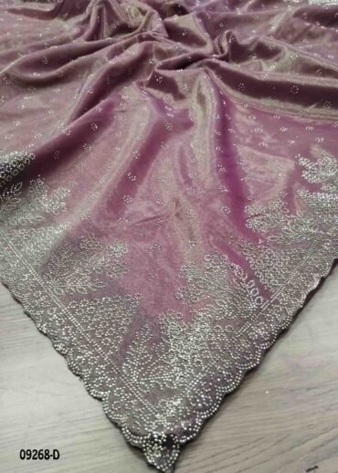 Divya -09268-D  Purple Color Stone Work Netted Saree CM1477139 (RR1B)