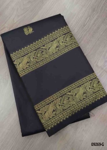 Diya -09269-G  DarkBrown Color Traditional Banaras Saree CM1481787 (RR4D)