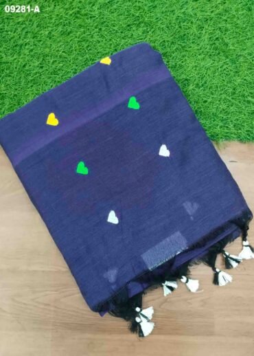 Magizhini -09281-A  NavyBlue Color Trendy Handloom Cotton Saree CM1449017 (RR3B)