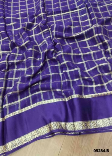 Nivetha -09284-B  Violet Color Trendy Viscose Georgette Saree CM1478490 (RR3E)