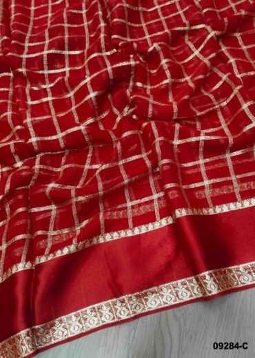 Nivetha -09284-C  Red Color Trendy Viscose Georgette Saree CM1478490 (RR3E)