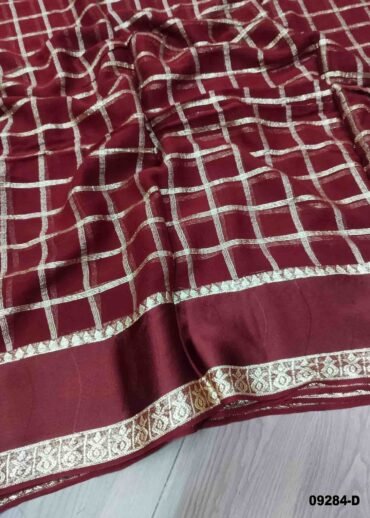 Nivetha -09284-D  Maroon Color Trendy Viscose Georgette Saree CM1478490 (RR3E)
