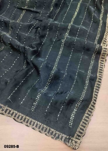 Rashmandhana -09285-B  Black Color Elagant Space Silk Saree CM1475824 (RR3E)
