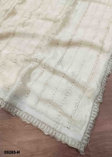 Rashmandhana -09285-H  Eggwhite Color Elagant Space Silk Saree CM1475824 (RR3E)