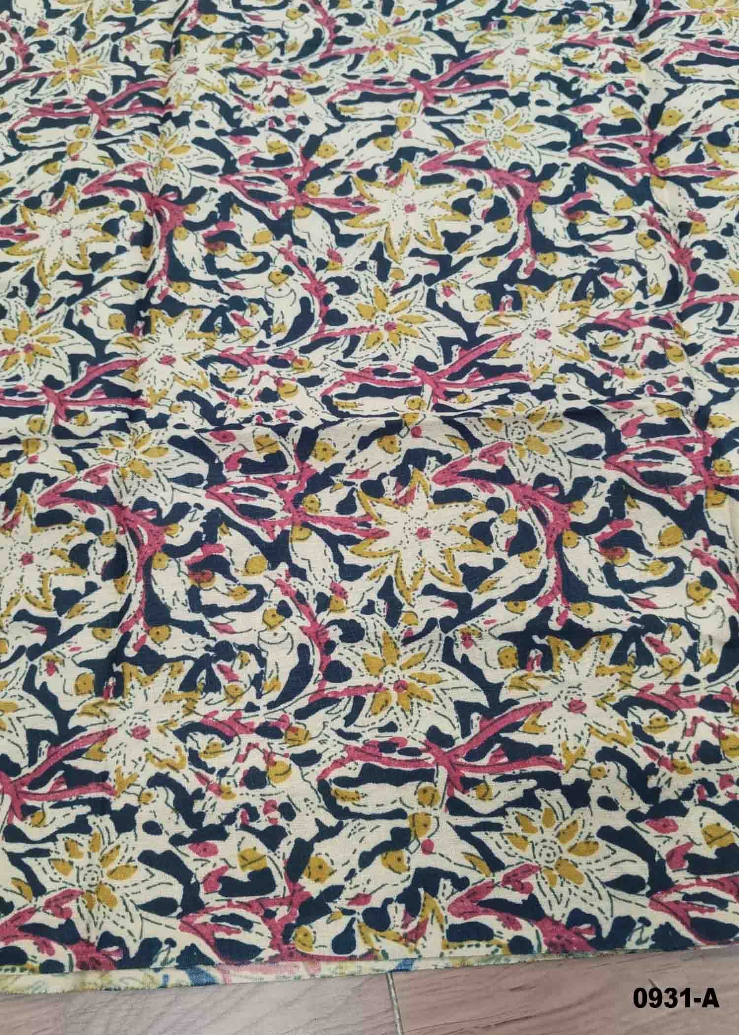 Yashika -0931-A Multi Color Kalamkari Cotton Blouse Bit (Set of 3) CM1466525 (RR5B)*3
