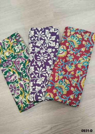 Yashika -0931-D  Multi Color Kalamkari Cotton Blouse Bit (Set of 3) CM1466525 (RR5B)*3