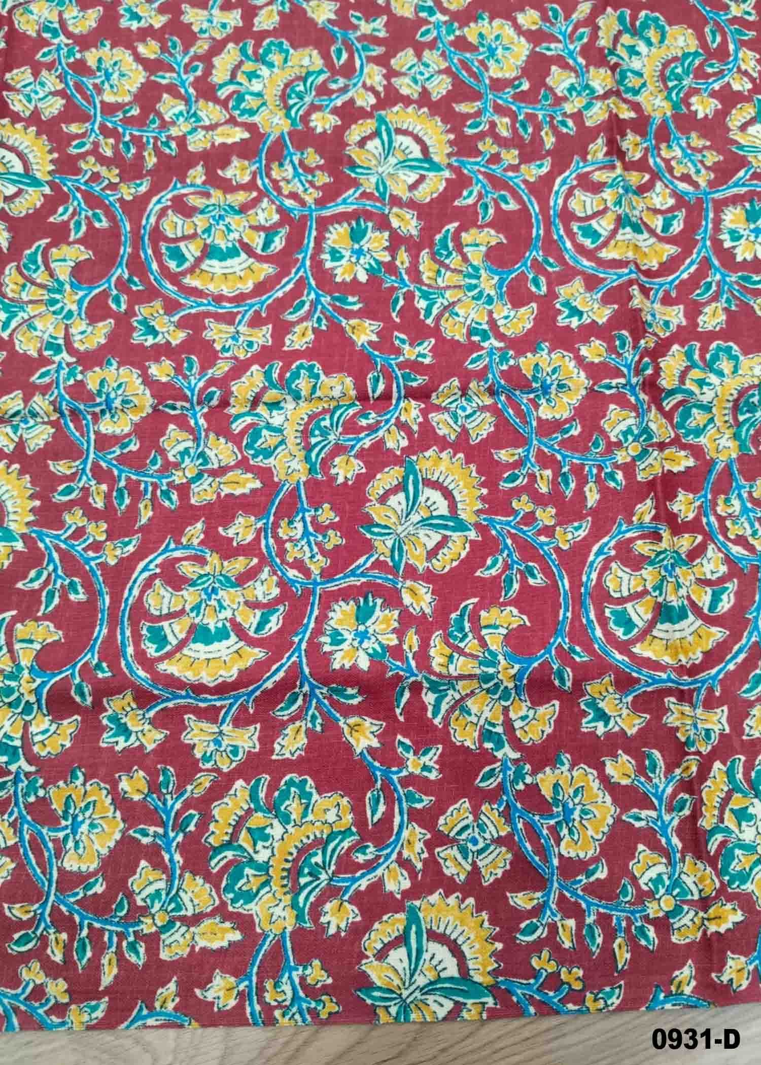 Yashika -0931-D Multi Color Kalamkari Cotton Blouse Bit (Set of 3) CM1466525 (RR5B)*3