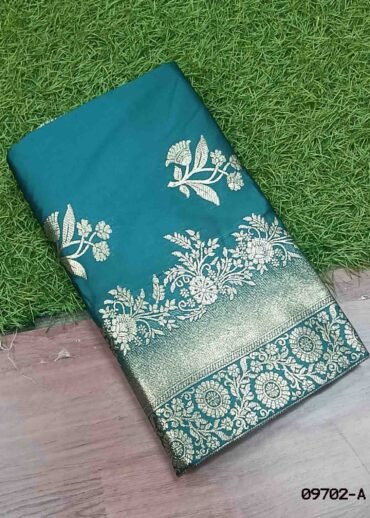 Prithika -09702-A  Peacockblue Color Traditional Banaras Saree CM1456348 (RR4D)