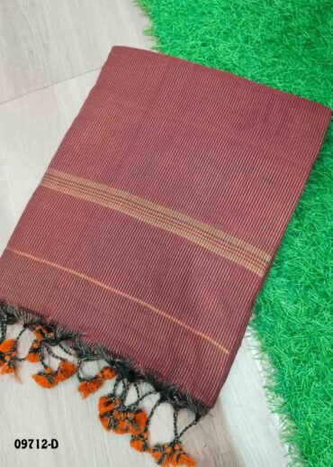 Aarthi -09712-D  Maroon Color Trendy  Handloom Cotton Saree CM1457563  (LR3C)