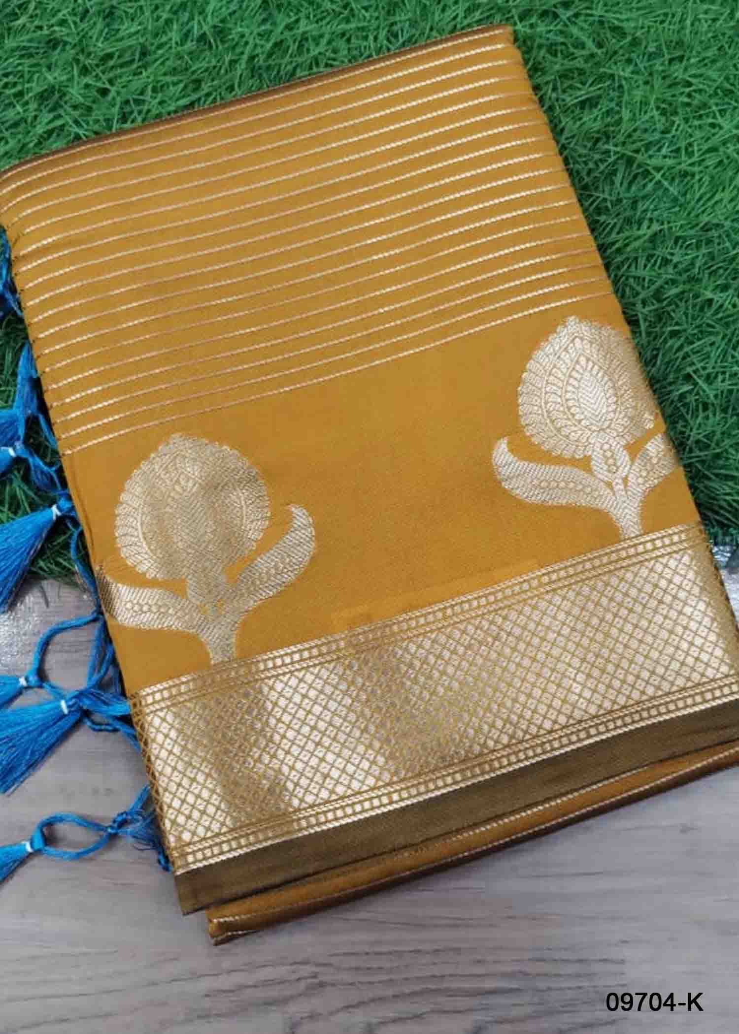 Haritha -09704-K Mustard Color Traditional Banaras Saree CM1459732 (RR4D)