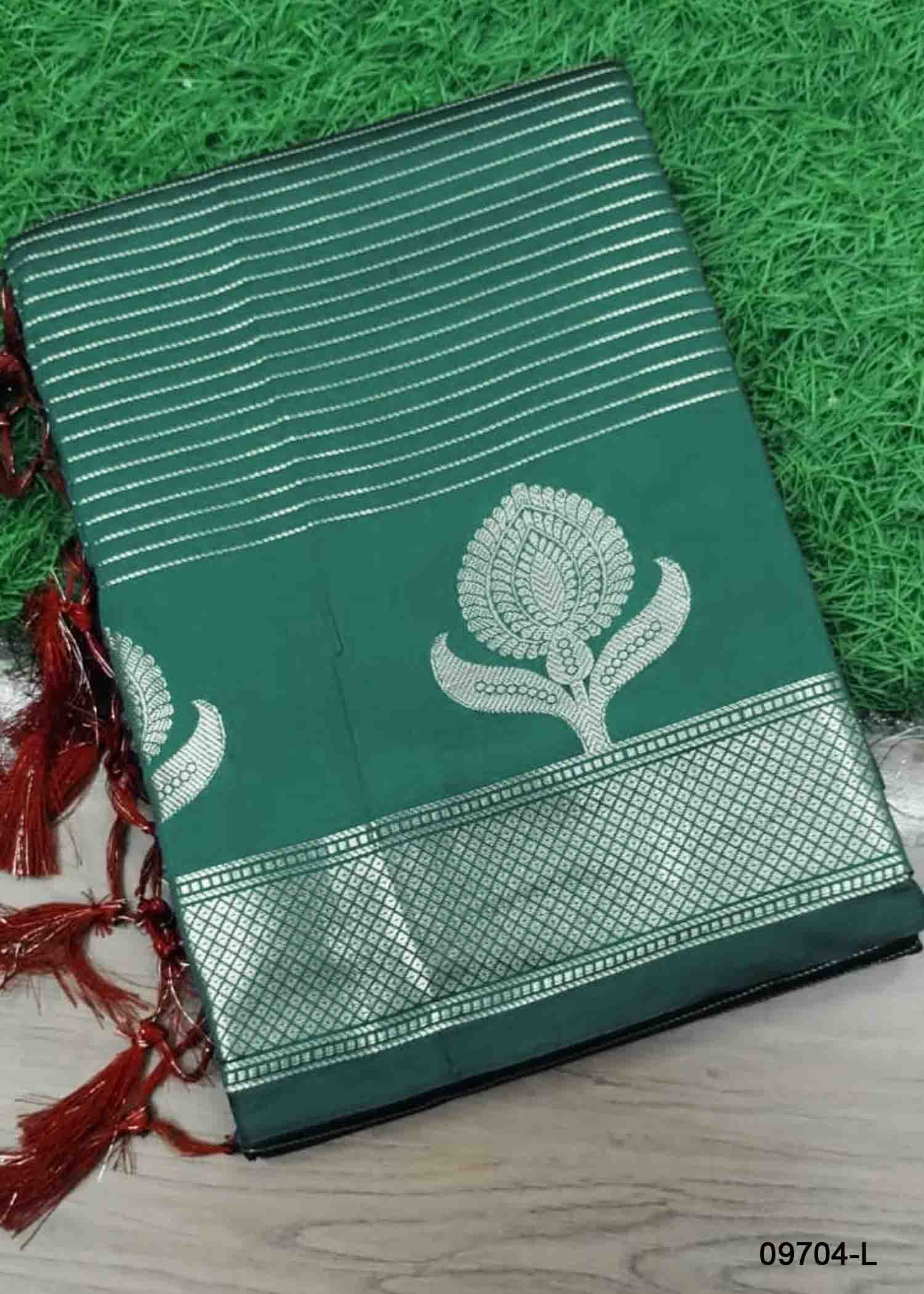 Haritha -09704-L Tealgreen Color Traditional Banaras Saree CM1459732 (RR4D)