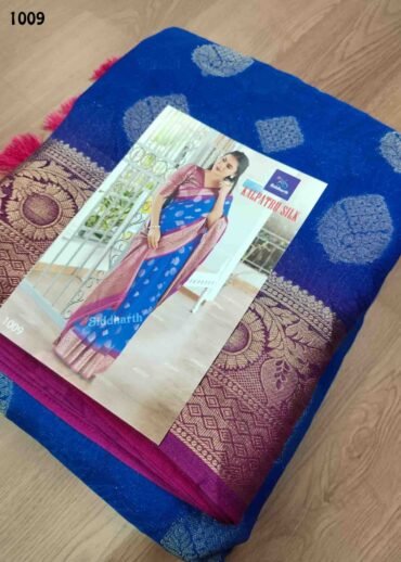 Siddharth kalpatu  Silk -1009  Navyblue Color Trendy  Raw Silk Saree CM1454705 (LR1C)