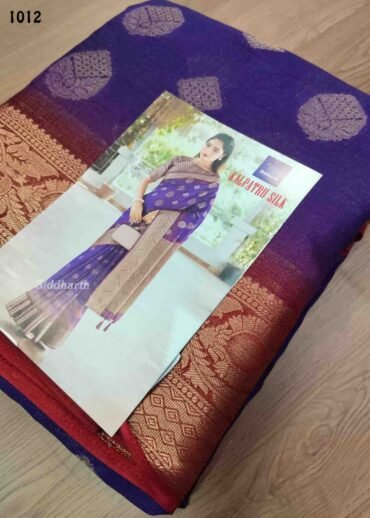 Siddharth kalpatu  Silk -1012 violet  Color Trendy  Raw Silk Saree CM1454705 (LR1C)