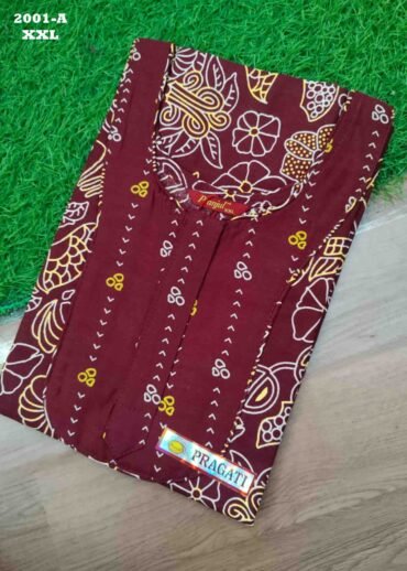 Sakthi -2001-A  [XXL]  Maroon Color (Pranjul Brand) Cotton Readymade Pocket Nighty CM1467414 (RR6D)