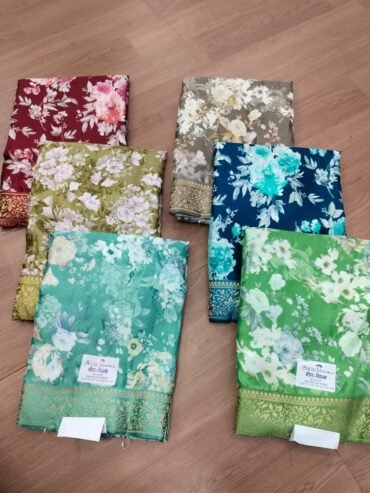 Susmitha 09510-A Multi Color Moss Chiffon Saree CM1431769