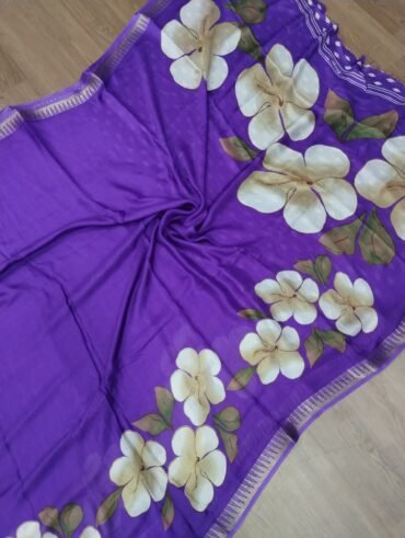 Malika 415-A Violet Colour  Syenthectic Saree CM1444522