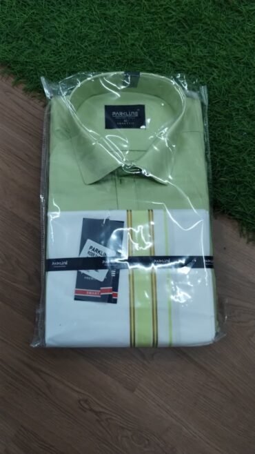 Parkline 09440-A PisthaGreen Vesti And Shirt Set CM1461985